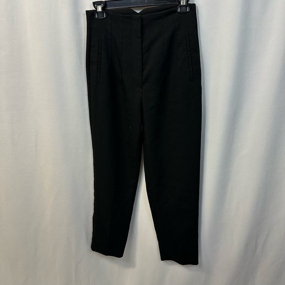 Zara Black High Rise Straight Leg Ankle Pant Small
